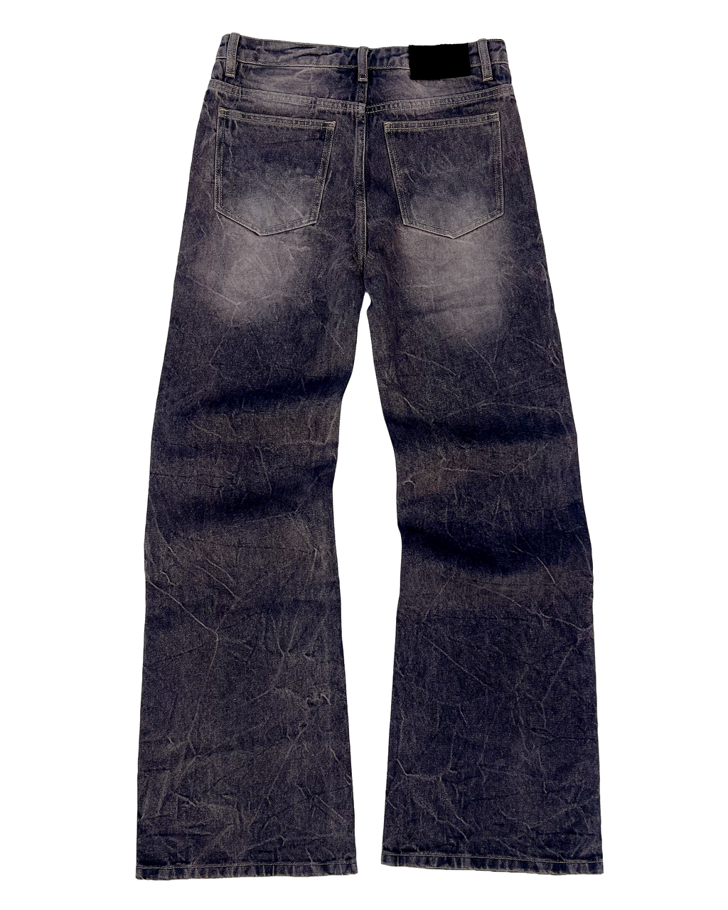 Cracked Brown Bootcut Jeans